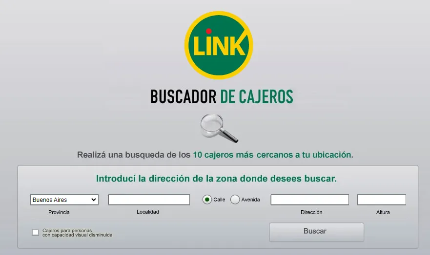 buscador de cajeros link
