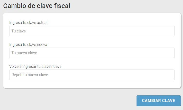 como cambiar clave afip