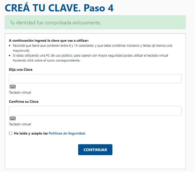 olvide mi clave de seguridad social anses