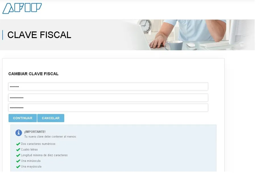 clave fiscal afip por link cajero