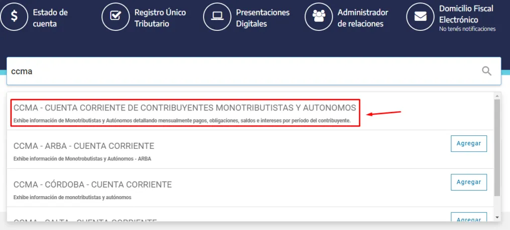 reimputar saldo a favor monotributo