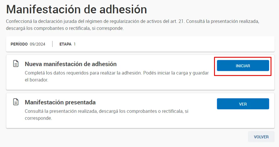 presentar blanqueo afip