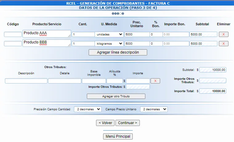 generar factura afip comprobantes