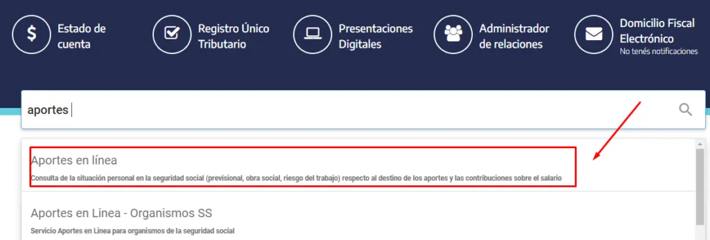 aportes en linea afip arca